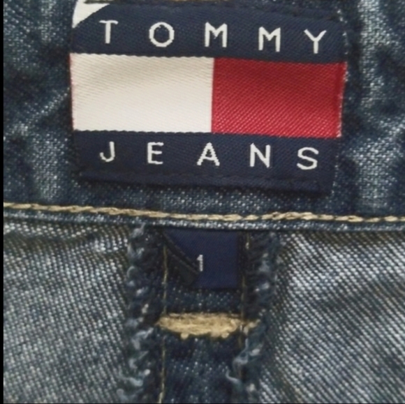 ♦️VINTAGE Tommy Jeans Snap Button Denim Skirt♦️ - Picture 5 of 7